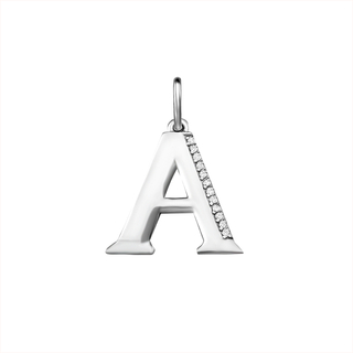 Подвеска-буква из серебра с фианитами