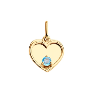 Подвеска из золота с топазом