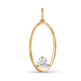 Подвеска из красного золота с фианитом