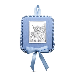 Икона детская "Ангел-хранитель" из серебра