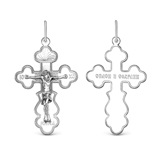 Подвеска-крест из серебра