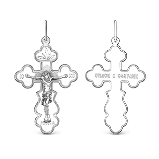 Подвеска-крест из серебра