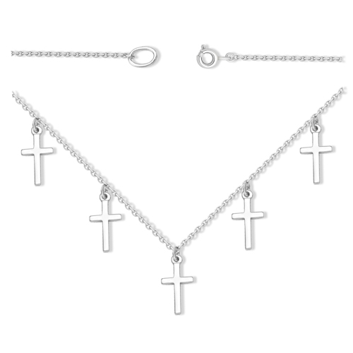 Колье из серебра с подвесами