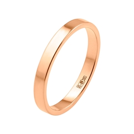 Кольцо обручальное из красного золота