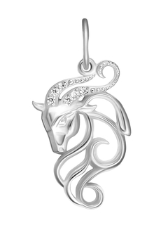 Подвеска зн.зод. "Козерог"с вст. 9110 Серебро 925