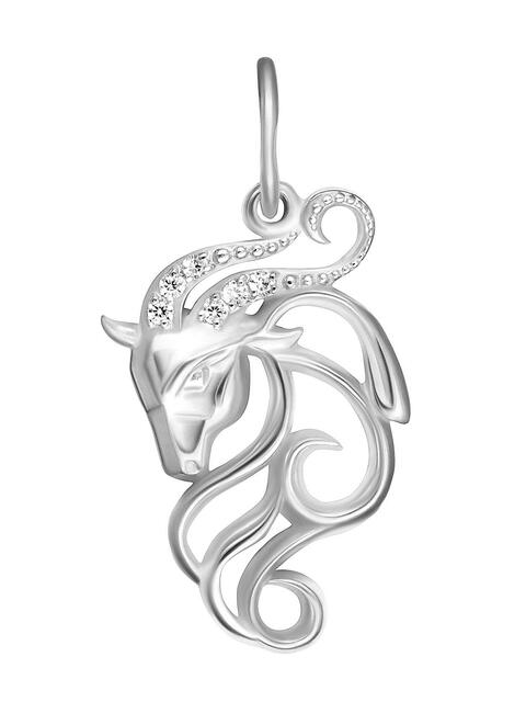 Подвеска зн.зод. "Козерог"с вст. 9110 Серебро 925