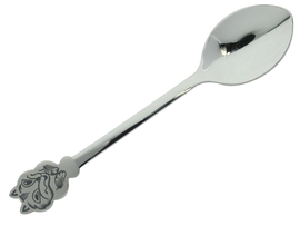 Ложка детская из серебра с чернением