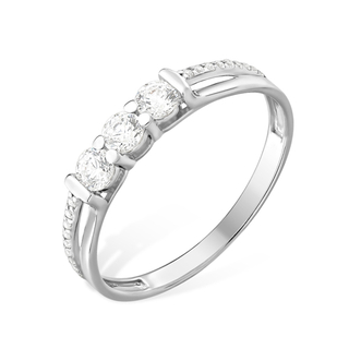 Кольцо из серебра с фианитами