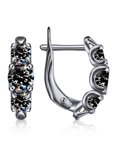 С630-1338Ч Серьги (Ag 925)