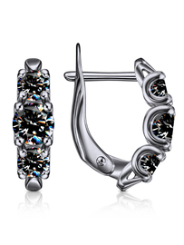 С630-1338Ч Серьги (Ag 925)